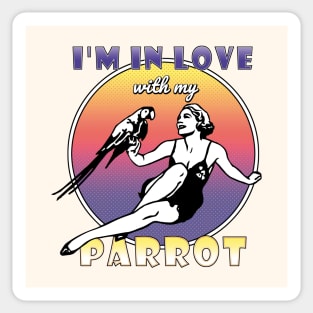 In Love With My Parrot Sticker